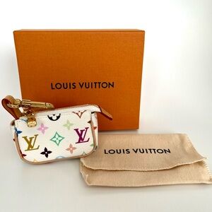 Louis Vuitton x Takashi Murakami Micro Pochette with box & dust bag